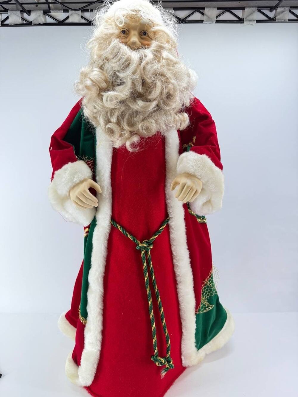 Vintage Santa Claus Figurine Ceramic Plastic Christmas Holiday Decoration Decor